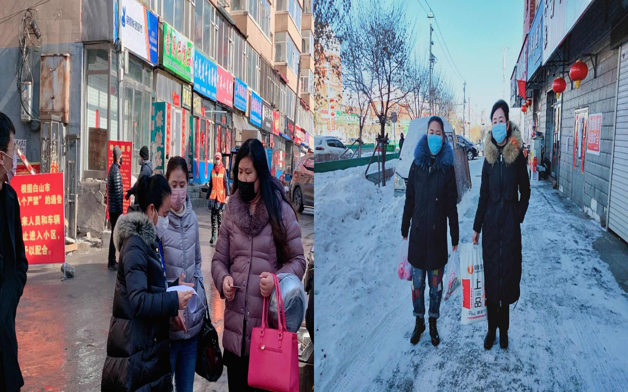 松江河镇疫情防控扫黑除恶共宣传